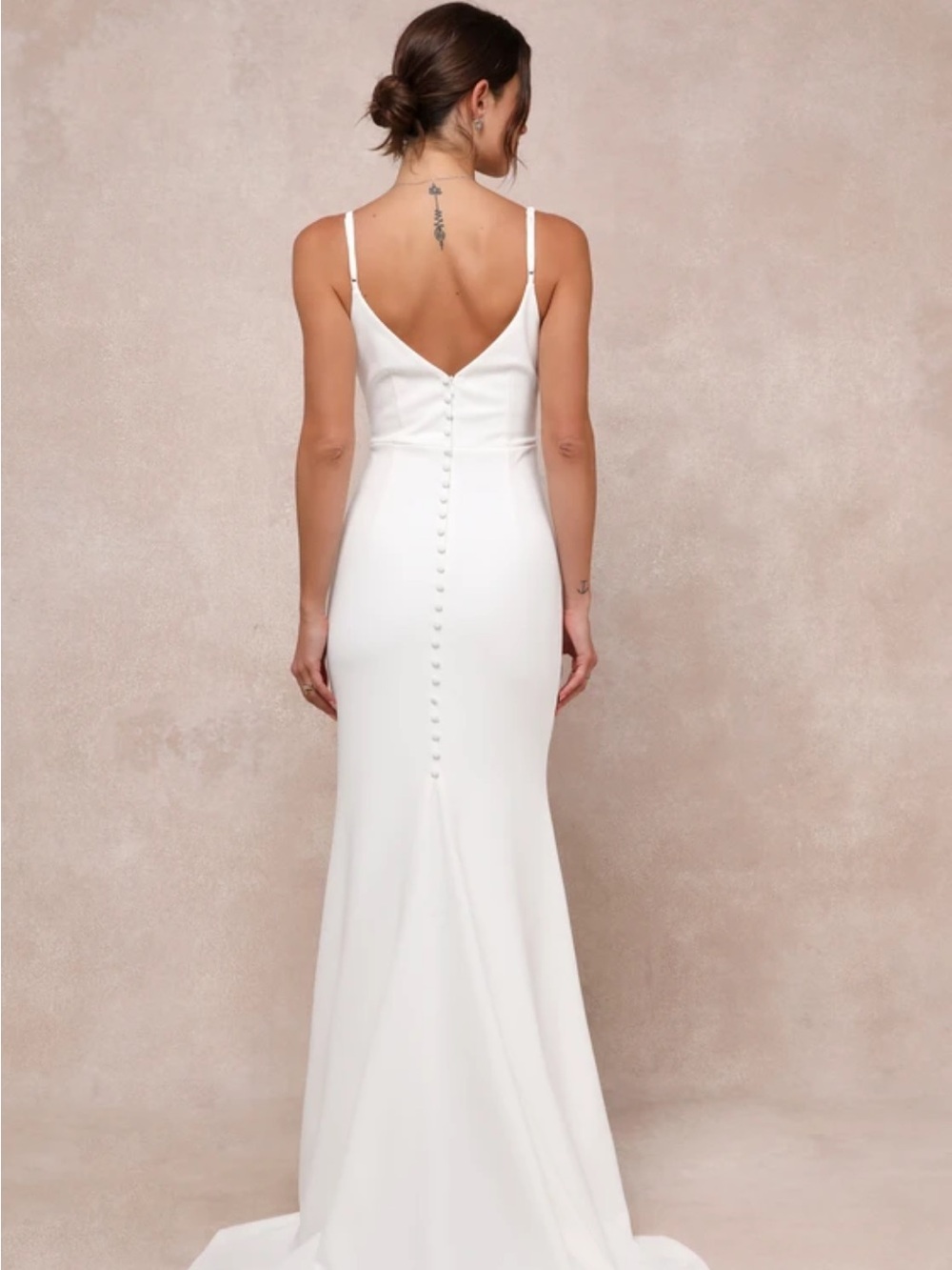 Lulus Feeling Of Forever White Sleeveless Mermaid Maxi Dress - Size S - Picture 2 of 3